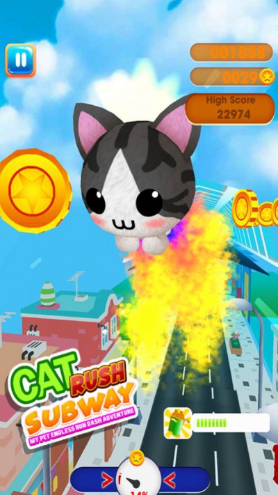 卡通猫无尽酷跑游戏安卓版图片1